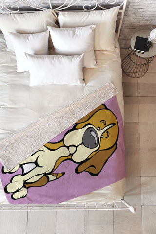 Angry Squirrel Studio Beagle 18 Fleece Throw Blanket