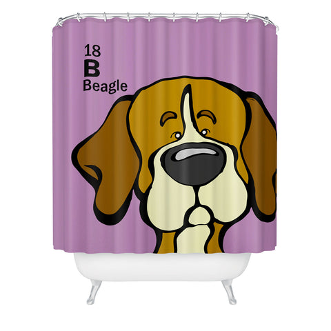 Angry Squirrel Studio Beagle 18 Shower Curtain