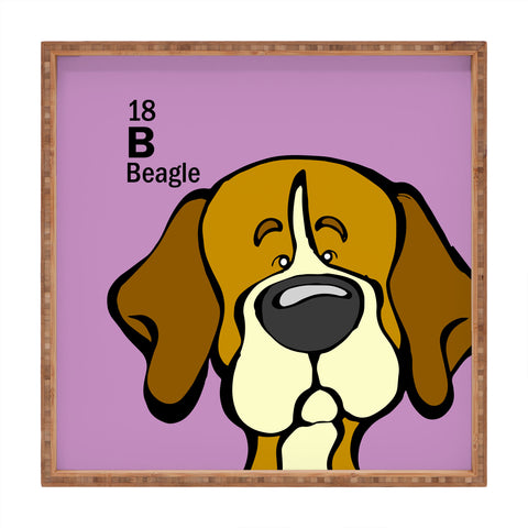 Angry Squirrel Studio Beagle 18 Square Tray