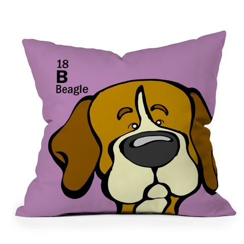 Angry Squirrel Studio Beagle 18 Throw Pillow