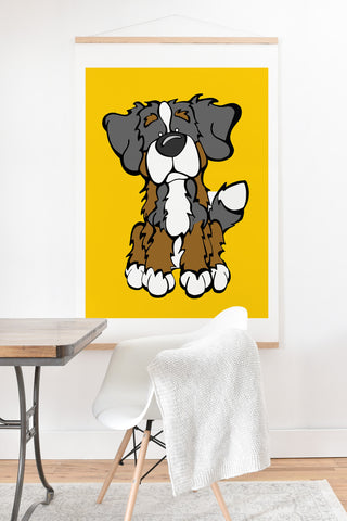 Angry Squirrel Studio Bernese Mtn Dog 16 Art Print And Hanger