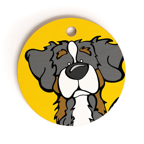 Angry Squirrel Studio Bernese Mtn Dog 16 Cutting Board Round