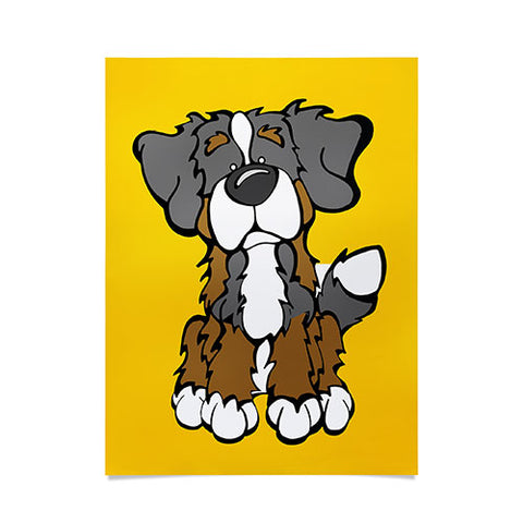 Angry Squirrel Studio Bernese Mtn Dog 16 Poster