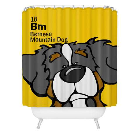 Angry Squirrel Studio Bernese Mtn Dog 16 Shower Curtain