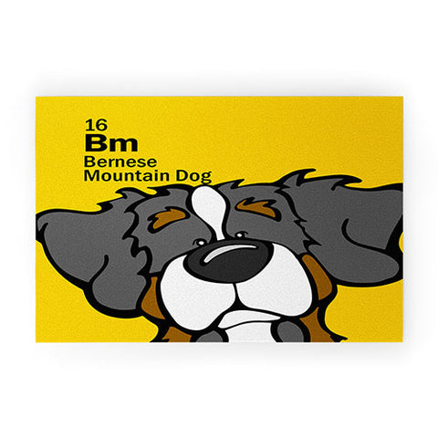 Angry Squirrel Studio Bernese Mtn Dog 16 Welcome Mat