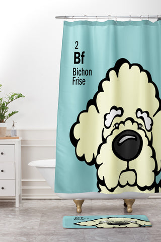 Angry Squirrel Studio Bichon Frise 2 Shower Curtain And Mat