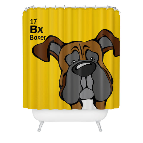Angry Squirrel Studio Boxer 17 Shower Curtain