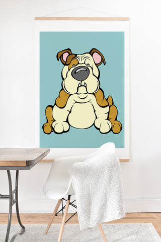 Angry Squirrel Studio Bulldog 13 Art Print And Hanger