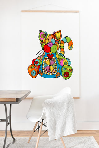 Angry Squirrel Studio CAT Buttonnose Buddies Art Print And Hanger