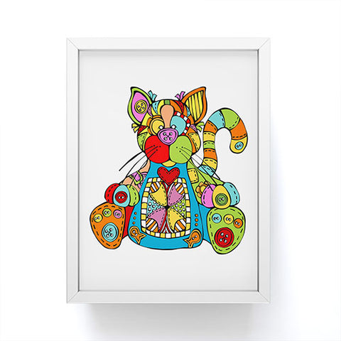 Angry Squirrel Studio CAT Buttonnose Buddies Framed Mini Art Print
