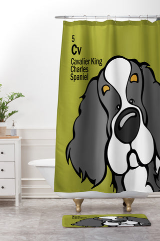 Angry Squirrel Studio Cavalier 5 Shower Curtain And Mat