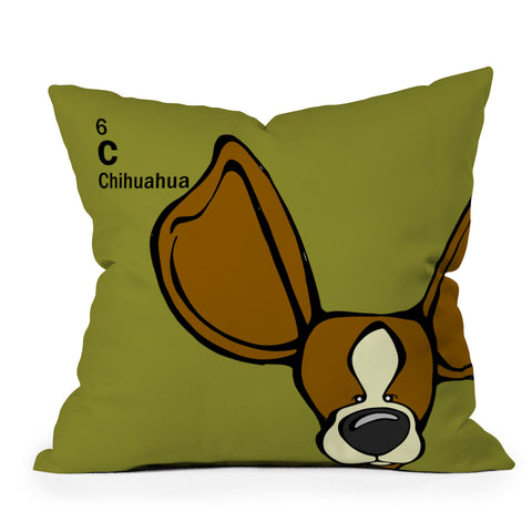 Angry Squirrel Studio Chihuahua 6 Throw Pillow