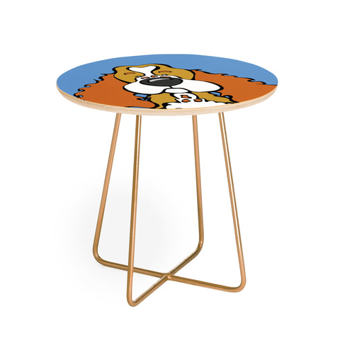 Angry Squirrel Studio Cocker Spaniel 15 Round Side Table