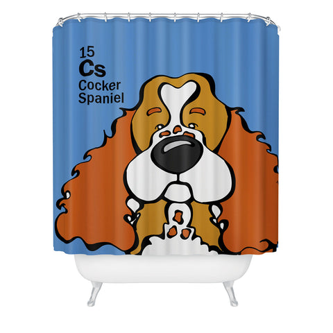 Angry Squirrel Studio Cocker Spaniel 15 Shower Curtain