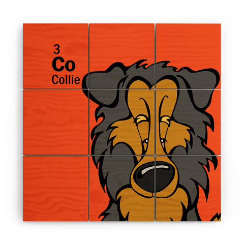 Angry Squirrel Studio Collie 3 Wood Wall Mural