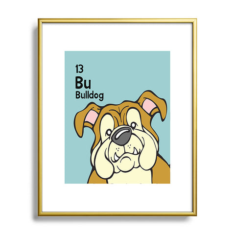 Angry Squirrel Studio English Bulldog 13 Metal Framed Art Print