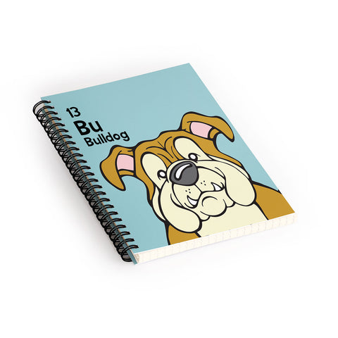 Angry Squirrel Studio English Bulldog 13 Spiral Notebook