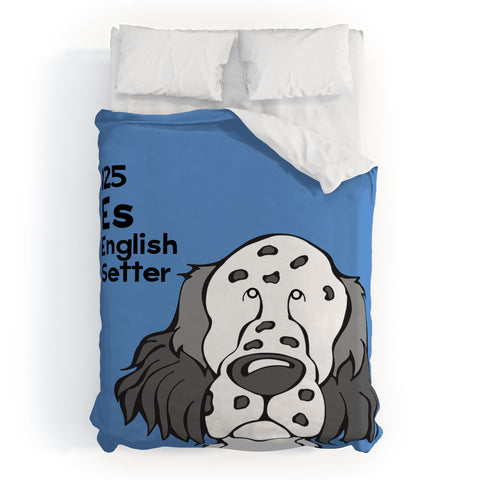 Angry Squirrel Studio English Setter125 Duvet Cover