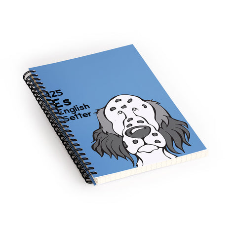Angry Squirrel Studio English Setter125 Spiral Notebook