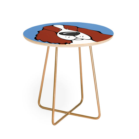 Angry Squirrel Studio English Springer Spaniel 23 Round Side Table