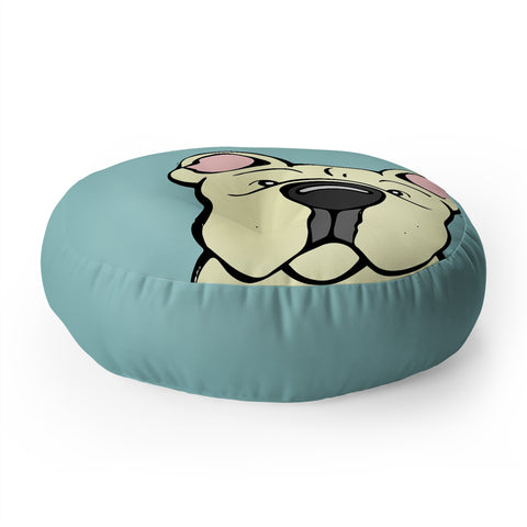 Angry Squirrel Studio French Bulldog 22 Floor Pillow Round