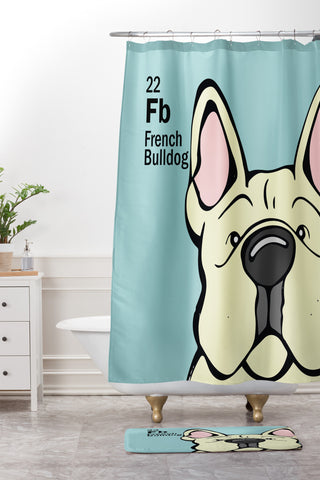 Angry Squirrel Studio French Bulldog 22 Shower Curtain And Mat