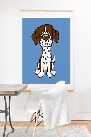Angry Squirrel Studio German Shorthaired Pointer 24 Art Print And Hanger