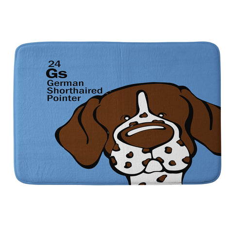 Angry Squirrel Studio German Shorthaired Pointer 24 Memory Foam Bath Mat