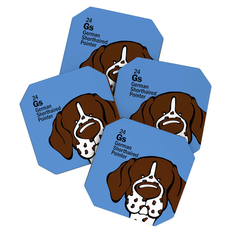 Angry Squirrel Studio German Shorthaired Pointer 24 Coaster Set