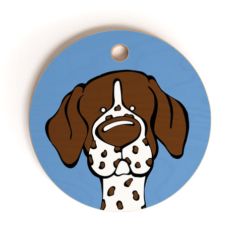 Angry Squirrel Studio German Shorthaired Pointer 24 Cutting Board Round