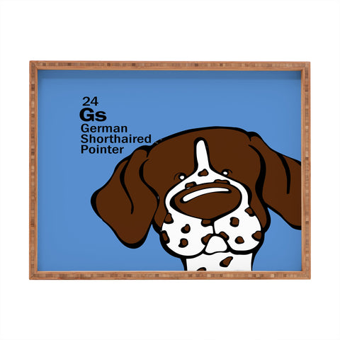 Angry Squirrel Studio German Shorthaired Pointer 24 Rectangular Tray