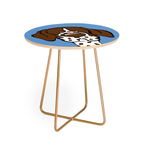 Angry Squirrel Studio German Shorthaired Pointer 24 Round Side Table