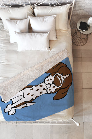 Angry Squirrel Studio German Shorthaired Pointer 24 Fleece Throw Blanket
