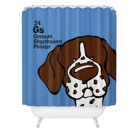 Angry Squirrel Studio German Shorthaired Pointer 24 Shower Curtain
