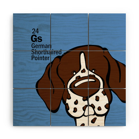 Angry Squirrel Studio German Shorthaired Pointer 24 Wood Wall Mural