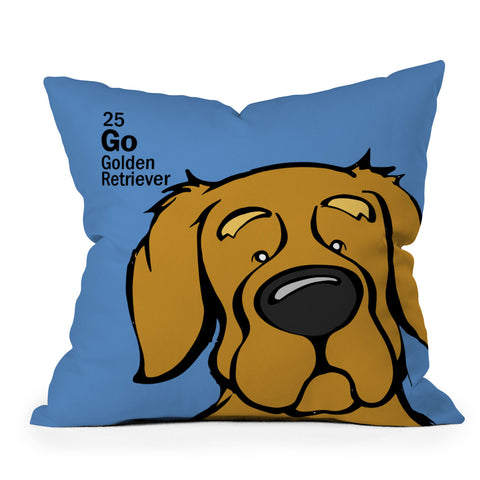Angry Squirrel Studio Golden Retriever 25 Throw Pillow