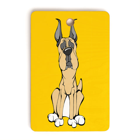 Angry Squirrel Studio Great Dane 28 Cutting Board Rectangle