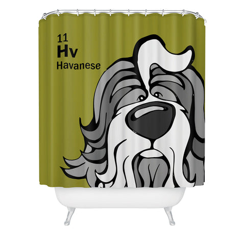 Angry Squirrel Studio Havanese 11 Shower Curtain