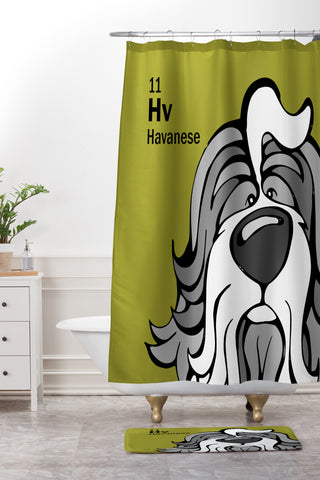 Angry Squirrel Studio Havanese 11 Shower Curtain And Mat
