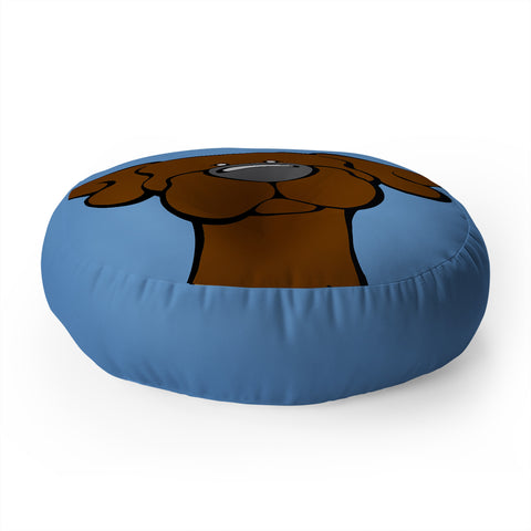 Angry Squirrel Studio Lab 32 Chocolate Lab Floor Pillow Round