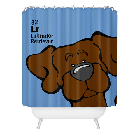 Angry Squirrel Studio Lab 32 Chocolate Lab Shower Curtain
