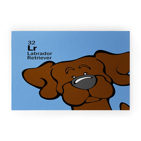 Angry Squirrel Studio Lab 32 Chocolate Lab Welcome Mat