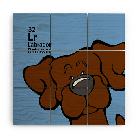 Angry Squirrel Studio Lab 32 Chocolate Lab Wood Wall Mural