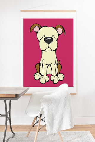 Angry Squirrel Studio Pit Bull Art Print And Hanger