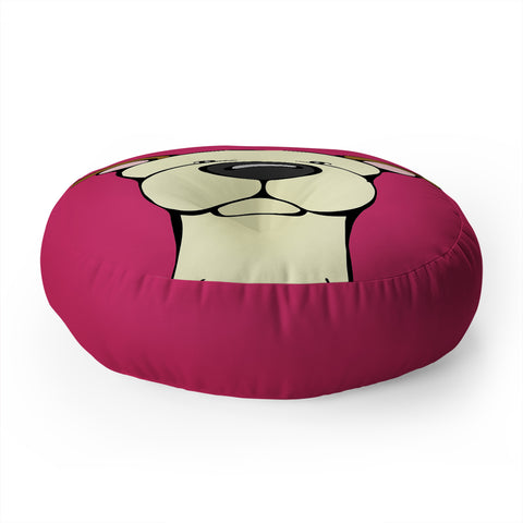 Angry Squirrel Studio Pit Bull Floor Pillow Round