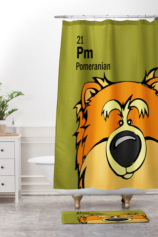 Angry Squirrel Studio Pomeranian 21 Shower Curtain And Mat