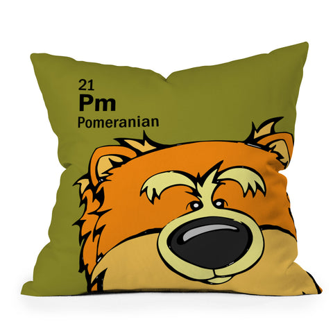 Angry Squirrel Studio Pomeranian 21 Throw Pillow