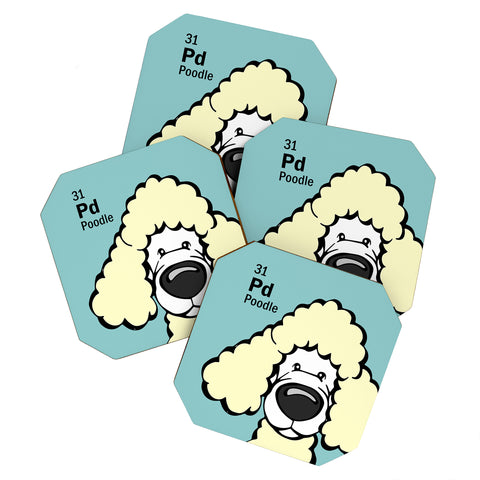 Angry Squirrel Studio Poodle 31 Coaster Set