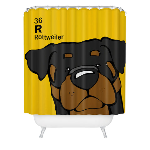 Angry Squirrel Studio Rottweiler 36 Shower Curtain