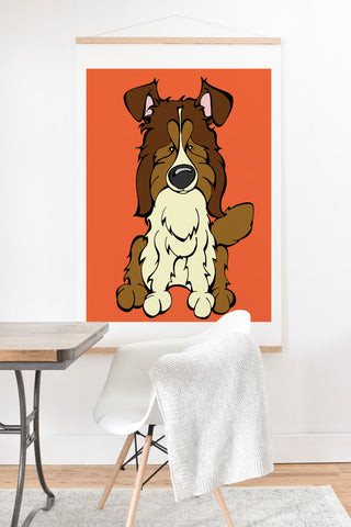 Angry Squirrel Studio Shetland Sheepdog 9 Art Print And Hanger